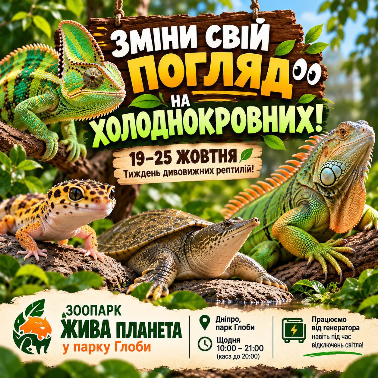 День батька у Зоопарку м. Дніпро День Батька у зоопарку - запрошуємо на свято у парк Глоби